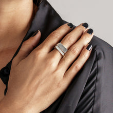 Load image into Gallery viewer, THE COURTNEY | Flat Top Thin Stacker Ring In 925 Silver
