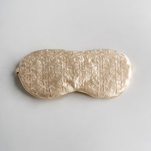 Load image into Gallery viewer, THE SARÉ | Embroidered Silk Sleep mask In Sand
