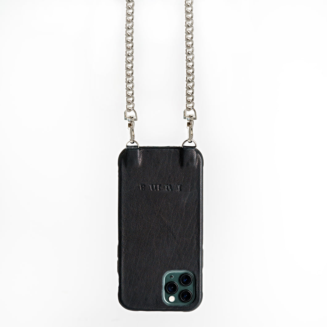 THE JAGA | Soft Leather I-Phone Case in Black