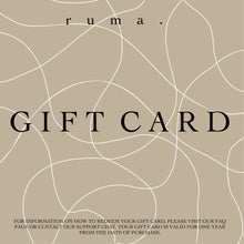 将图片加载到图库查看器，RUMA LIFESTYLE GIFT CARD
