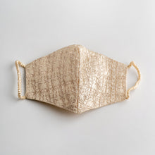 Cargar imagen en el visor de la galería, THE KESEH | Embroidered Silk Travel Face Mask In Sand
