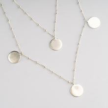 Load image into Gallery viewer, THE ROBIN | Double Chain Disc Necklace In 925 Silver
