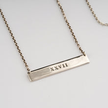 Cargar imagen en el visor de la galería, THE LEVY |  Flat Bar Pendant Chain Necklace In 925 Silver
